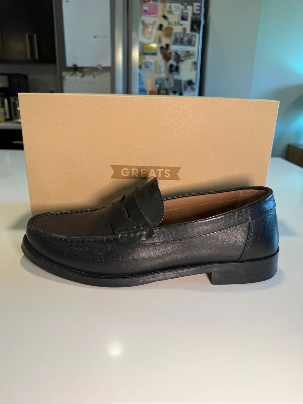 GREATS - Black Leather Penny Loafers in Men’s Size 12
